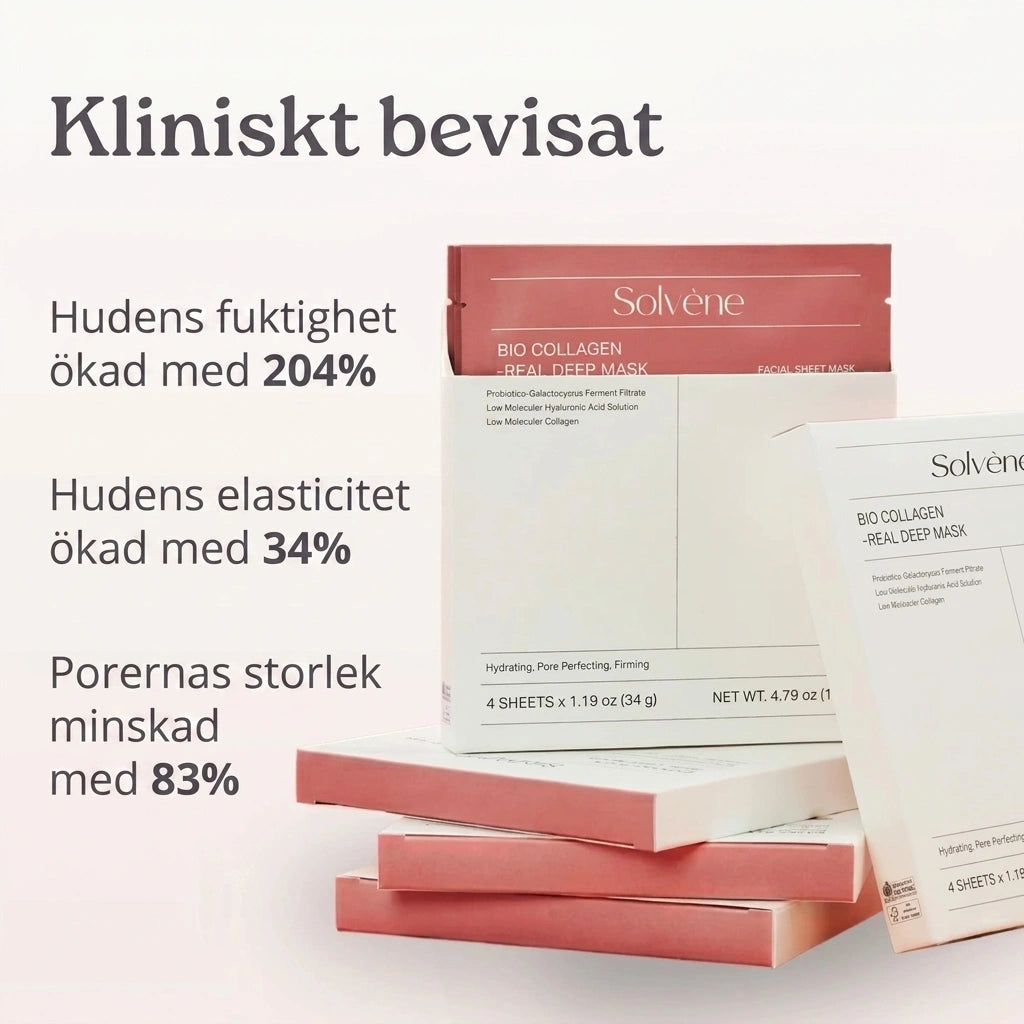 4× bio-kollagen fuktgivande masker