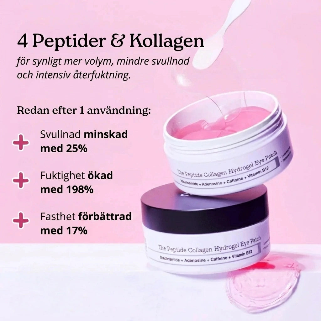 Peptid- och kollagenbaserade hydrogelögonplåster