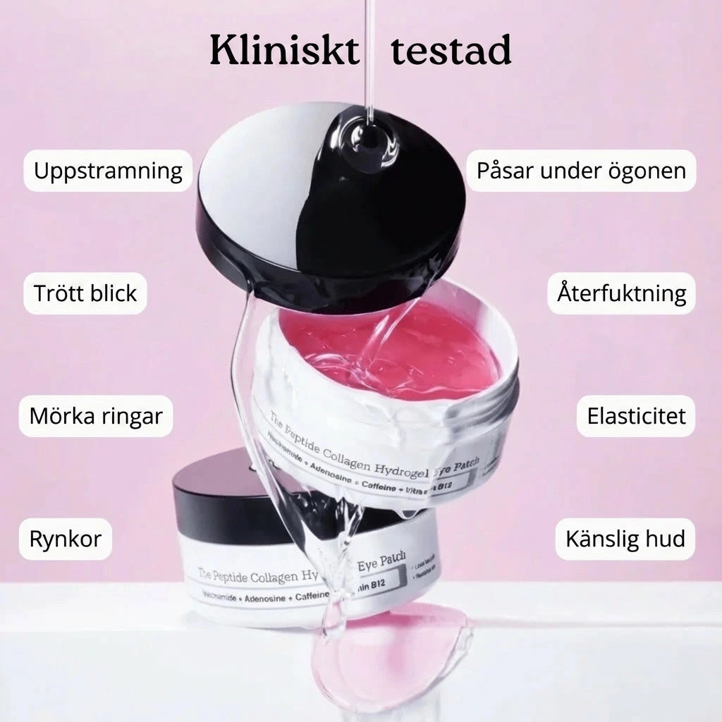 Peptid- och kollagenbaserade hydrogelögonplåster