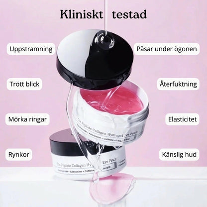 Peptid- och kollagenbaserade hydrogelögonplåster