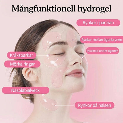 Peptid- och kollagenbaserade hydrogelögonplåster