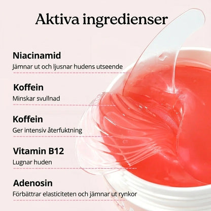 Peptid- och kollagenbaserade hydrogelögonplåster