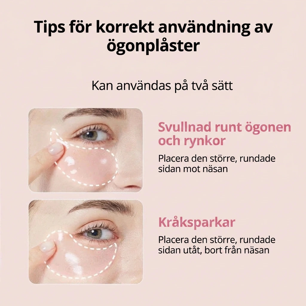 Peptid- och kollagenbaserade hydrogelögonplåster